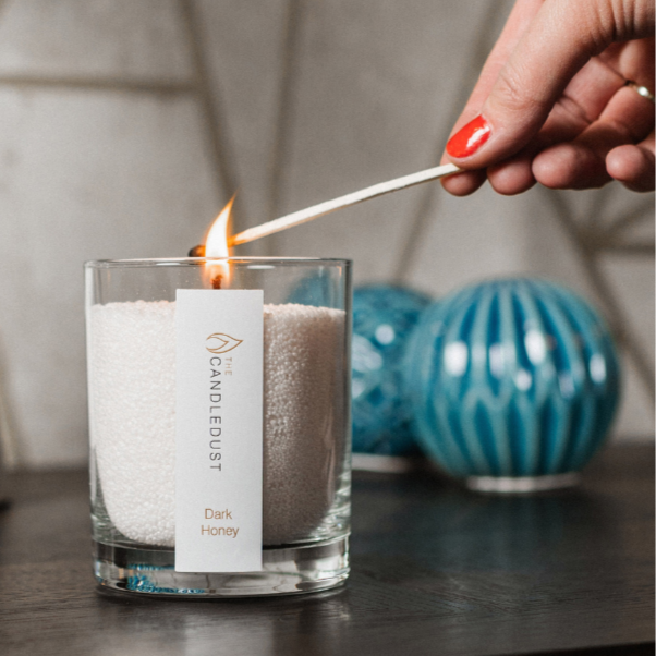 Powdered Candle in Glass - Dark Honey 160g